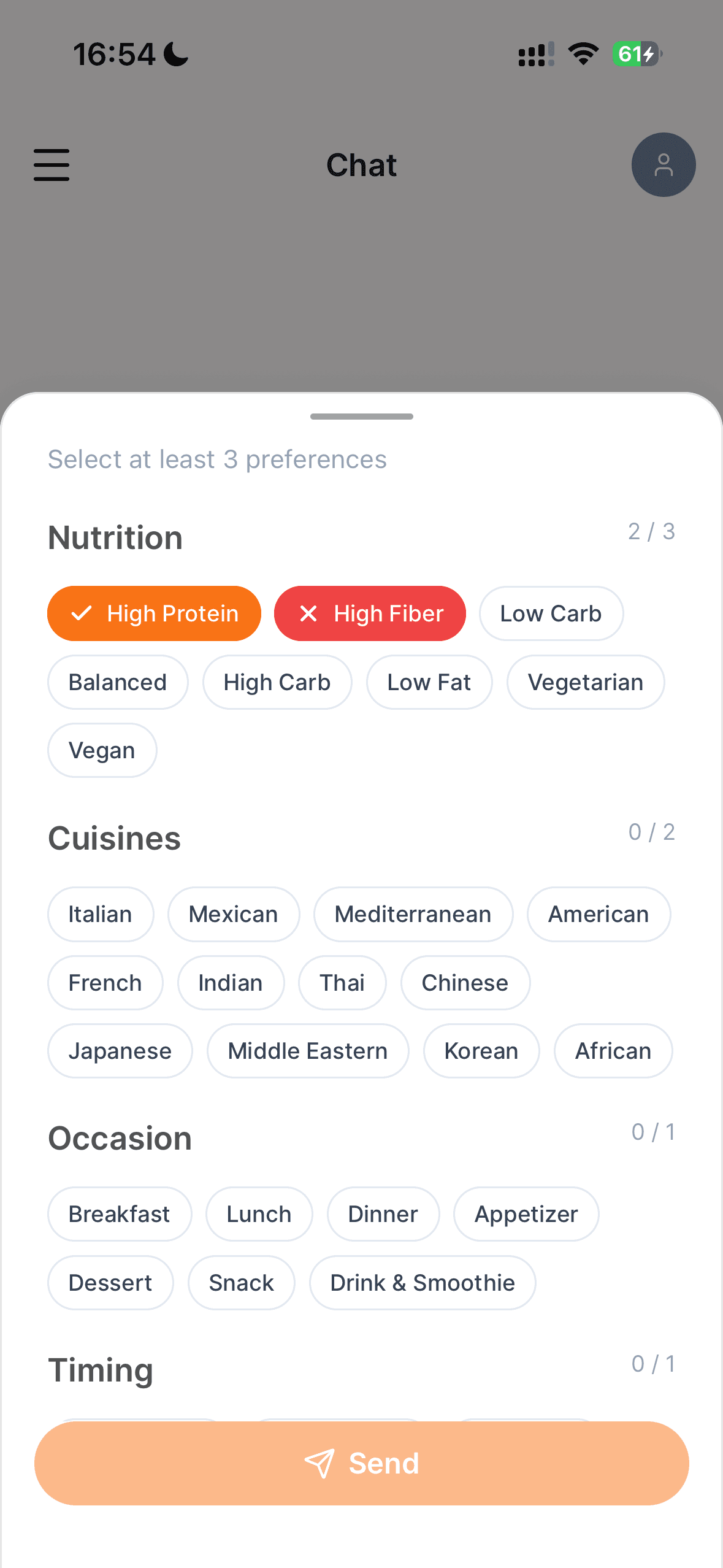 Preference picker